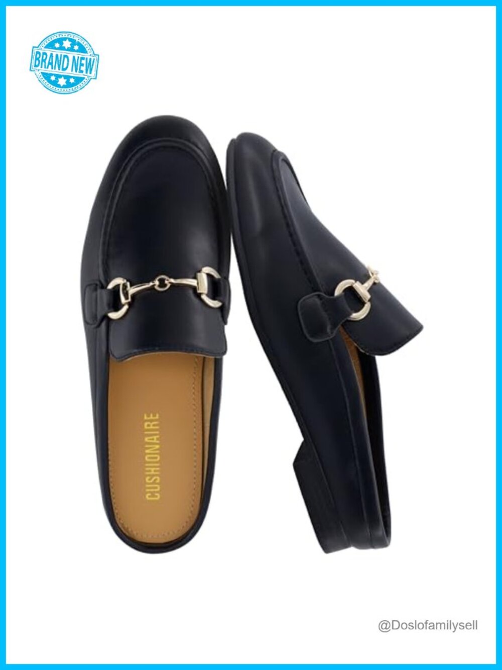 CUSHIONAIRE Yummy Slip On Womens Mules Faux Leather Business Casual Loafers